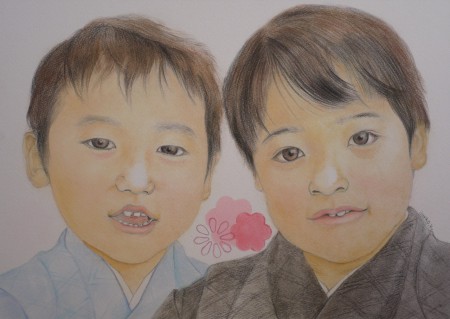 着物の兄弟（七五三）