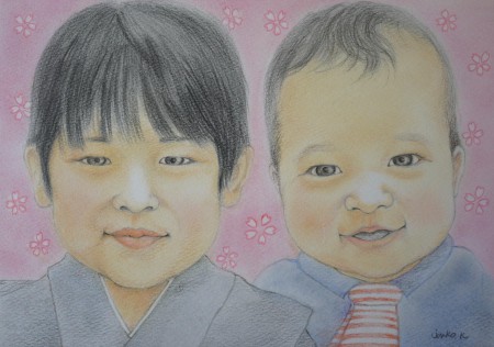 七五三のお祝い絵